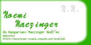 noemi maczinger business card